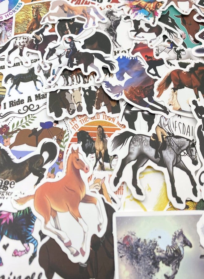 AOWDIAO 100 Pcs Horse Stickers Pack, Waterproof Vinyl Stickers for Water Bottle, Laptop, Horse Party Favors & Gifts for Girls, Women, and Kids - Image 3